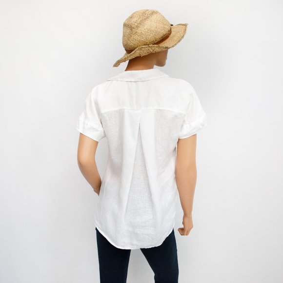 Tommy Bahama White Linen Shirt XXS - Picture 4 of 8